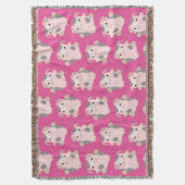 Couverture Dancing Cartoon Cochon Répéter Motif Jeter la couv (devant Vertical)