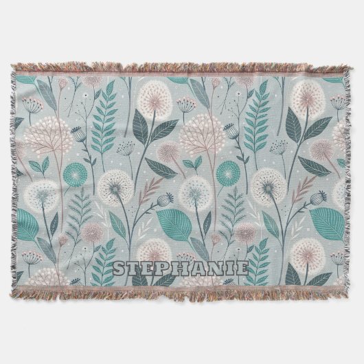 Couverture Dandelion Whimsical & Floral Folk Art Seamless (2) (Devant)