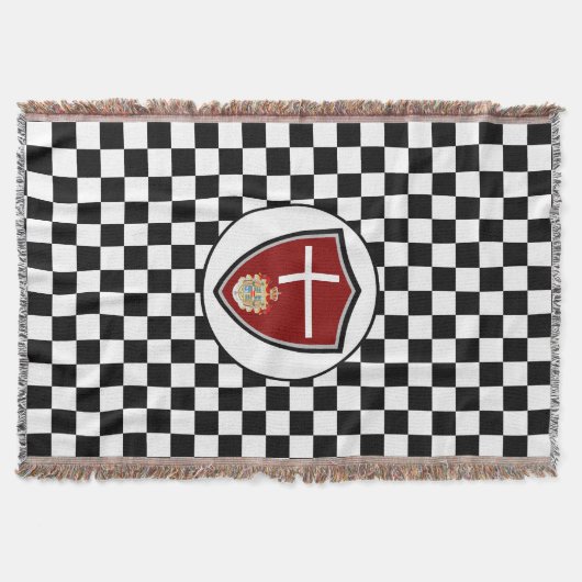 Couverture Danish flag-coat arms throw blanket (Devant)