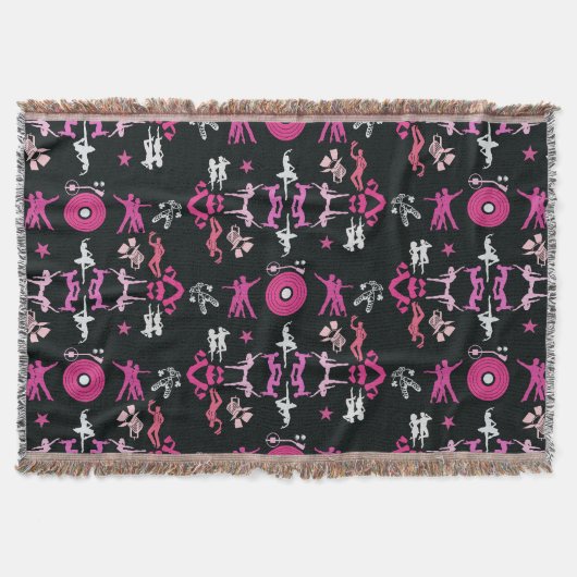 Couverture Danseuse rose Motif Décor Maison (Devant)