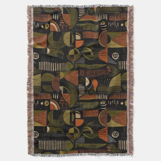 Couverture Dark Mid Century Geometric Pattern (1) (devant Vertical)