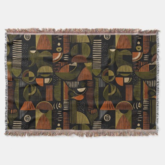 Couverture Dark Mid Century Geometric Pattern (1) (Devant)