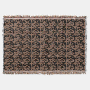 Couverture d'art indigène Masque tribal Cadeaux de
