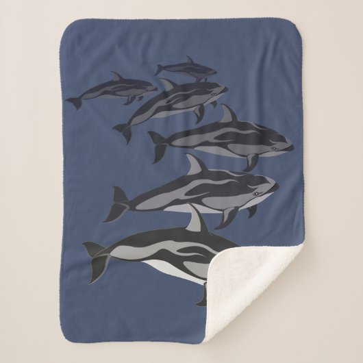 Couverture Dauphin Couverture Sherpa Dauphin Blanc (Devant)