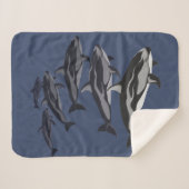 Couverture Dauphin Couverture Sherpa Dauphin Blanc (Devant (Horizontal))