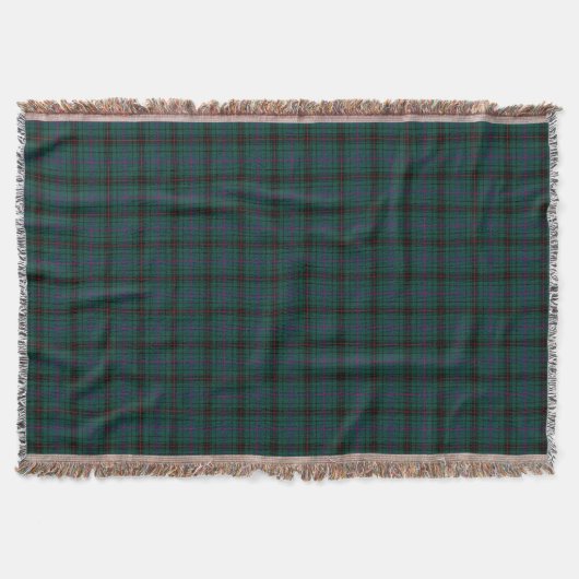 Couverture Davidson Famille Tartan Forêt verte Plaid (Devant)