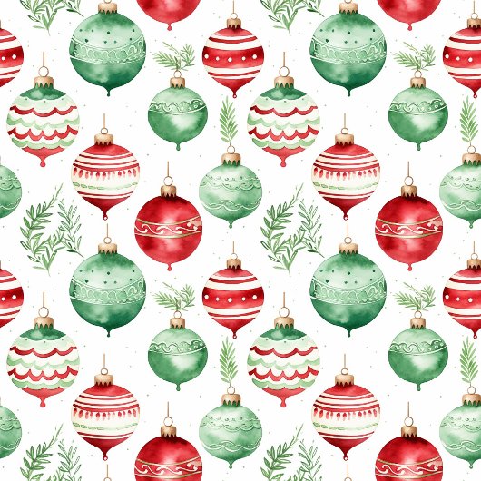 Couverture de baubles de Noël rouge et vert tradit