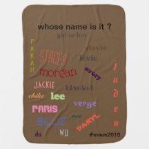 Couverture de bébé avec les noms unisexes/dont nom