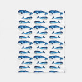 Couverture de bébé - baleine bleue de couleur (Devant)