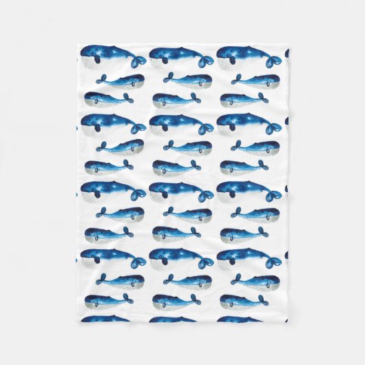 Couverture de bébé - baleine bleue de couleur (Devant)