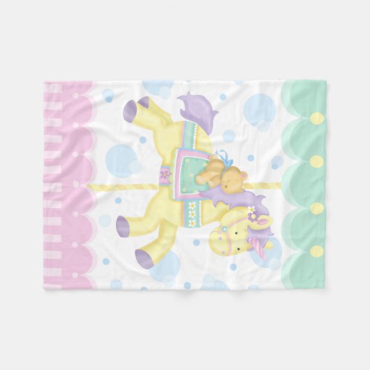 Couverture de bébé de cheval de carrousel (Devant (Horizontal))