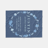 Couverture de bébé d'ouatine de faire-part de (Devant (Horizontal))