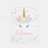 Couverture de bébé Unicorne personnalisée (Devant)