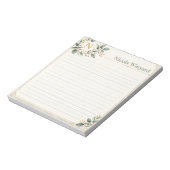 Couverture de bloc-notes initiale & nom botanique (Tourné)
