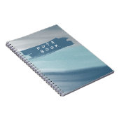 Couverture de cahier à dégradé bleu minimal (Côté Droit)