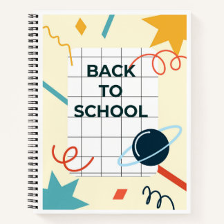 Couverture de cahier abstrait pour la rentrée scol