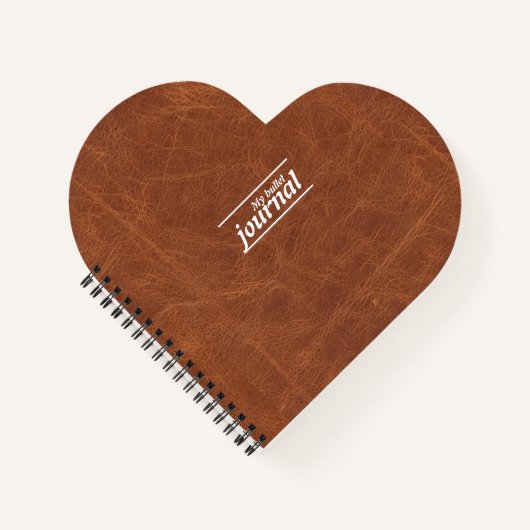 Couverture de cahier classique en cuir marron (Devant)