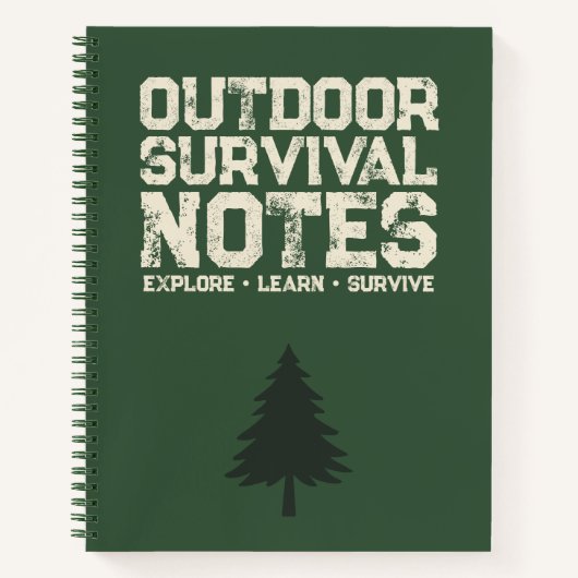 Couverture de cahier de notes de survie en plein a (Devant)