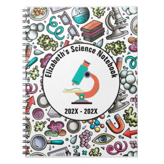 Couverture de cahier de sciences personnalisée - V