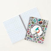 Couverture de cahier de sciences personnalisée - V (Intérieur)