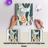 Couverture de cahier de sciences vibrante en orang