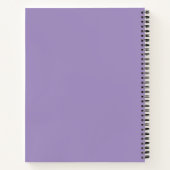 Couverture de cahier floral esthétique violet (Dos)