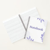 Couverture de cahier floral esthétique violet (Intérieur)