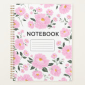 Couverture de cahier floral rose | Élégante fleur (Devant)