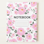 Couverture de cahier floral rose | Élégante fleur (Dos)
