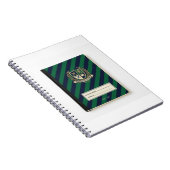 Couverture de cahier - Rayures diagonales émeraude (Côté Droit)