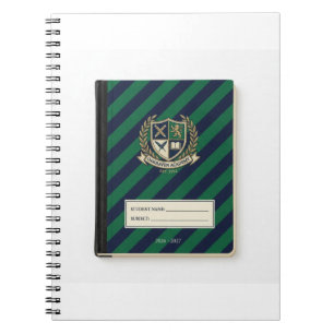 Couverture de cahier - Rayures diagonales émeraude
