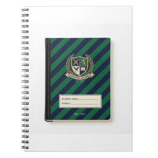 Couverture de cahier - Rayures diagonales émeraude