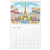 Couverture de calendrier de voyage de style crayon (Jan 2027)