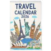 Couverture de calendrier de voyage de style crayon (Protection)