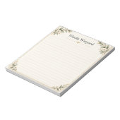 Couverture de carnet de notes botanique floral élé (Tourné)