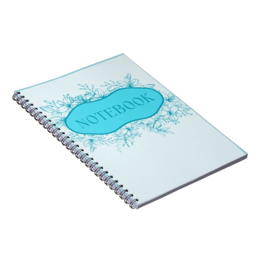 Couverture de Carnet Floral Bleu (Côté Droit)