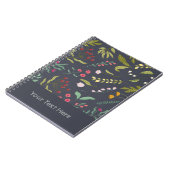 Couverture de Carnet spirale à motif floral (Côté gauche)