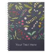 Couverture de Carnet spirale à motif floral (Devant)