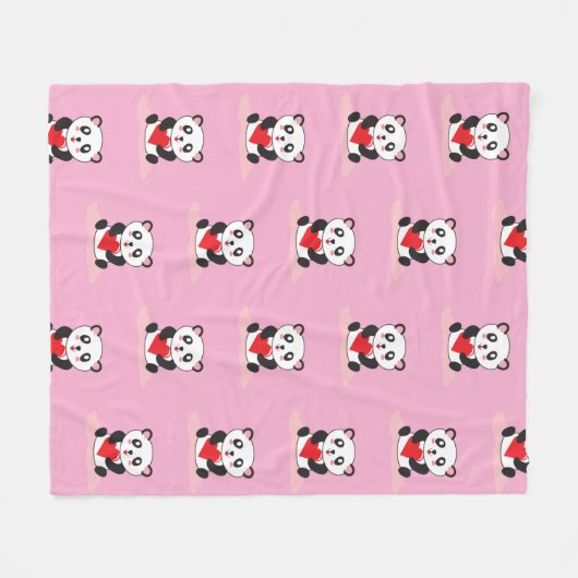 Couverture de chasse Kawaii Panda pour enfants (Devant (Horizontal))