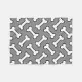 Couverture de chien Motif gris et blanc amusant (Devant (Horizontal))