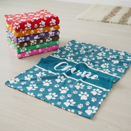 Couverture de chien personnalisée Empreinte de pat