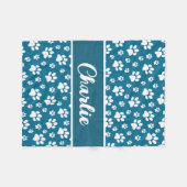 Couverture de chien personnalisée Empreinte de pat (Devant (Horizontal))