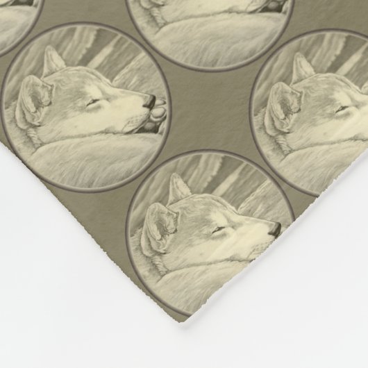 Couverture de chien Shiba Inu Chien Art Fleece Cou (Coin)