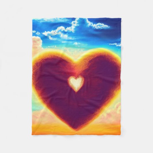 Couverture de coeur rose et violet (Devant)