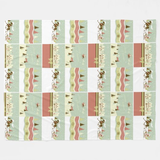 Couverture de collage de village de Noël de pays (Devant (Horizontal))