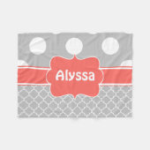 Couverture de corail grise de monogramme de (Devant (Horizontal))