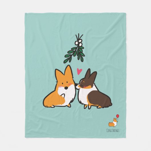 Couverture de corgi de baiser de gui (Devant)