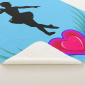 Couverture de danse avec ballerine et coeurs roses (3/4)