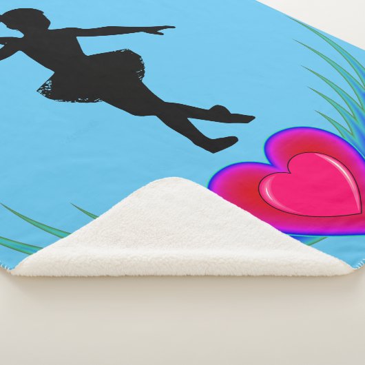 Couverture de danse avec ballerine et coeurs roses (3/4)