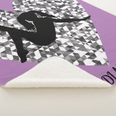 Couverture de danse violette avec cœur argenté sci (3/4)